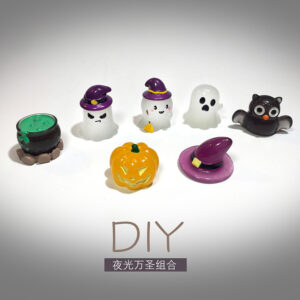 Wholesale Halloween Ghost Pumpkin Resin Figurine DIY Desktop Ornament Party Gift