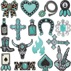 Wholesale Western Cowboy Embroidery Patches Polyester Thread Fashion Accessory