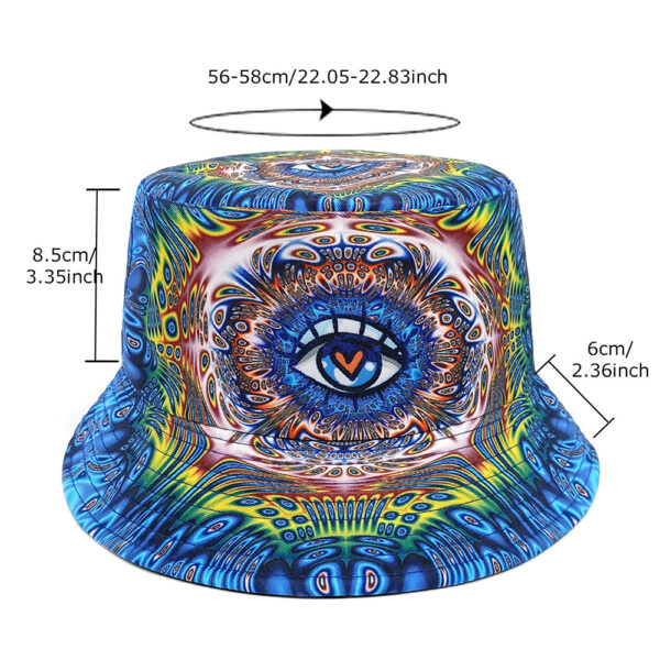 Wholesale Casual Fisherman Hat with Purple Glasses Design Sun Hat for Outdoor Use