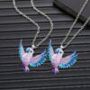 Wholesale Colorful Cute Parrot Bird Acrylic Pendant Necklace Fashion Accessory