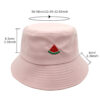 Wholesale Watermelon Embroidery Bucket Hat Stylish Sun Protection Hat for Casual Wear