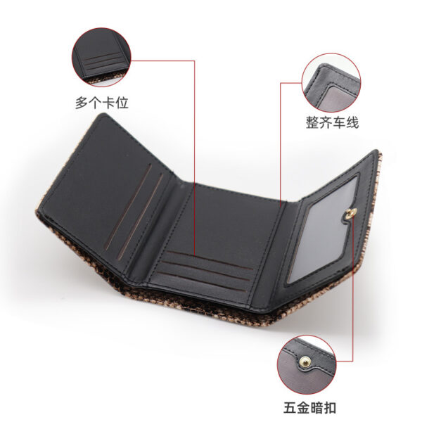 Wholesale PU Snake Print Trifold Wallet Retro Style Women's Fashion Accessory