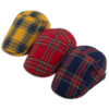 Wholesale Vintage Plaid Beret Hat Adjustable, Breathable Summer Cap, Fashion Accessory for Party or Daily Use