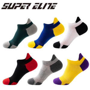 oly-8181384bdc761ee8c8ee424413713987 Wholesale Color Matching Cotton Short Socks for Men - Breathable Sweat-Absorbing Athletic Socks Everyday Wear