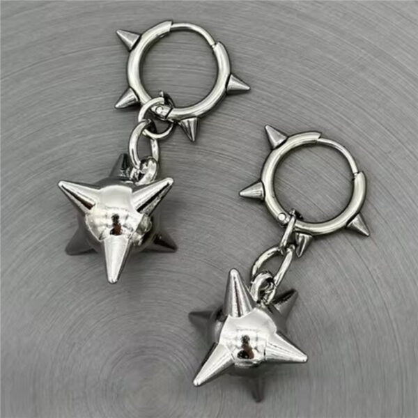 Wholesale Dark Punk Studded Earrings Gothic Rivet Earrings for Men and Women Chic Party Jewelry Accessory