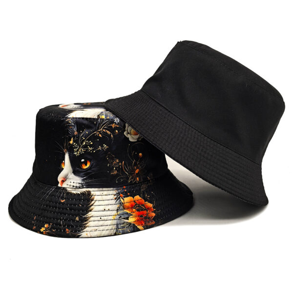 oly-8189a2df5e0bb5714757bcd92d39d9d2 Wholesale Cute Cat Print Bucket Hat Chic Fashion Sun Protection Accessory for Women Gift Idea