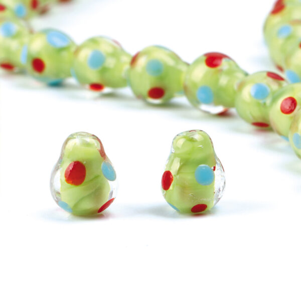 oly-818c7e294ed04c52160adfa905cfa696 Wholesale Yellow Green Bubble Polka Dot Fruit Glass Beads for DIY Jewelry Making Fashion Accessory