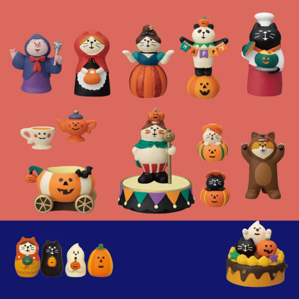 Wholesale Japanese Cat ZAKKA Halloween Miniature Resin Blind Box Ornament Decorative Gift