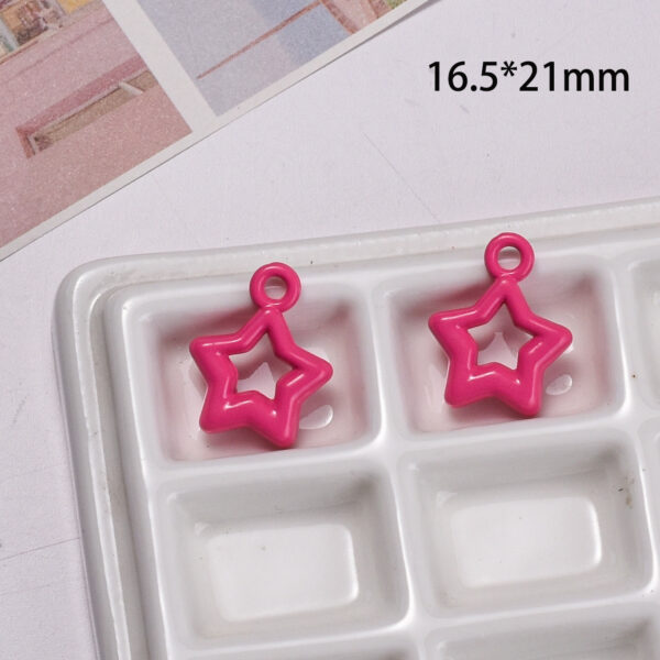 oly-819f74e81456a6c455fce6527baff654 Wholesale Electroplated Acrylic Star Beads Mixed Colors DIY Keychain Bag Charm Phone Strap Fashion Accessory