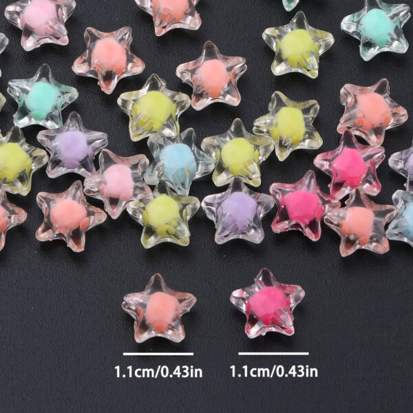 Wholesale Acrylic Star Beads Colorful Loose Beads for DIY Jewelry Making Fashion Accessory for Boutique Resale