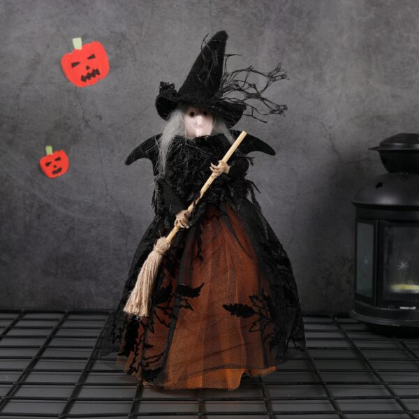 Wholesale Halloween Witch Doll Tree Star Decoration - Plastic Desktop Figurine for Party Resale Gift