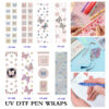 oly-81ceaa69ab51a5064f0b5d69fa53b765 Wholesale 2/8/16pcs UV DTF Stickers Embroidery Style Pastel Butterfly Square Frame Patterns Pen and Bookmark Stickers