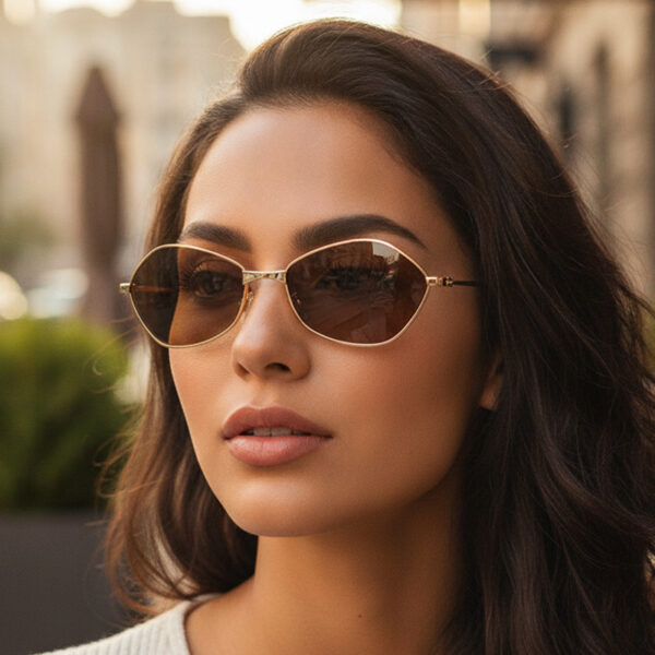 Wholesale Metal Square Frame Retro Punk Sunglasses UV400 for Outdoor Sun Protection