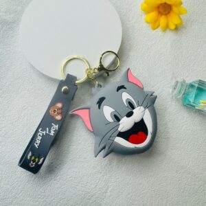 Coin purse - tom cat - (leather cord) - gray