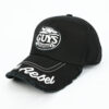 Wholesale Retro Embroidered Letter Cotton Baseball Cap, Adjustable All Black Unisex Hat Gift