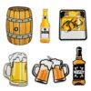 oly-81ef61c2ce6bd8f7c27c202736c29d3b Wholesale Polyester Thread Embroidered Beer Badge Patch - Trendy Decorative Sticker