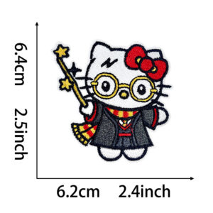 Heated glue *hellokitty1* flat embroidery