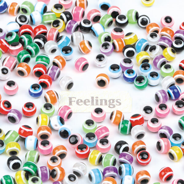 oly-820714e38dd14d2b2d9c239d090f7b4e Wholesale Mixed Color Acrylic Evil Eye Beads 8mm for DIY Jewelry Making Fashion Accessory