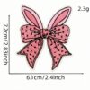 Wholesale Cartoon Bow Embroidered Patch Polyester Fabric Clothing Decoration