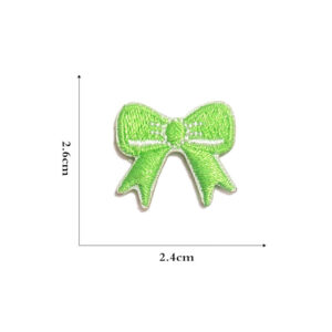 Self-adhesive green bow cloth stickers -16#