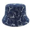oly-821ffbdca28dd0ccff44b72777f468e7 Wholesale Retro Denim Bucket Hat Navy Blue Washed Finish Casual Fashion Accessory