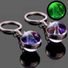 Wholesale Zodiac Glow in the Dark Glass Ball Keychain Double Sided Design Gift Fashion Accessory