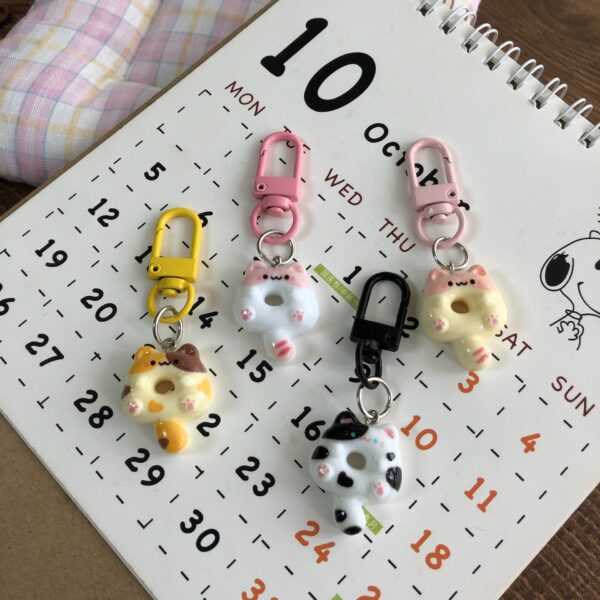 oly-822b30654d6d5bf3641fa00104a1ddbc Wholesale Sweet Donut Cat Keychain Bag Charm Fashion Accessory Gift