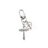 Wholesale Decorative Silver Love Cross Heart Butterfly Keychain Boutique Resale Accessory