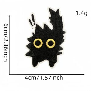 Black cat cloth patch 8#