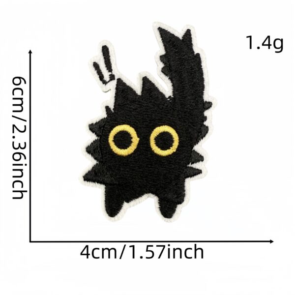 oly-82308c6520cf254df7735baad567e366 Wholesale Polyester Thread Embroidered Patch Cute Black Cat Design DIY Fashion Accessory