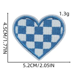 Plaid love cloth stickers 9#