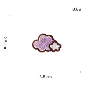 Purple Cloud embroidery stickers-2#* Hot Melt Adhesive cloth stickers