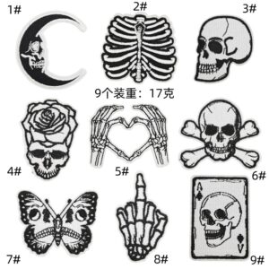Skull cloth stickers 9 pack