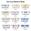 Wholesale 8pcs Kawaii Cartoon Frog 3oz Tumbler Stickers Wrap OLY Exclusive
