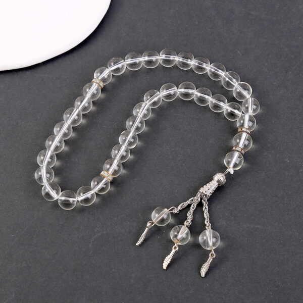Wholesale Geometric Transparent Glass Prayer Beads Bracelet, Jewelry Accessory for Wedding