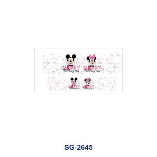 Wholesale 8pcs Cartoon Valentine Heart Print 3oz Cup Stickers Wrap OLY Exclusive
