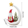 Wholesale Santa Claus Moon Christmas Tree Resin Ornament Home Decor Desktop Decoration for Resale