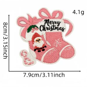 Pink christmas cloth sticker 9#