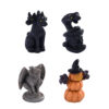 Wholesale Halloween Dark Style Resin Figurines Gargoyle and Pumpkin Decorative Accents