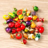 Wholesale Trendy Faux Fruit Vegetable Pendant Charms 5 Pack Zinc Alloy DIY Jewelry Accessories in Purple Radish