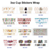 oly-831421261c0d72beaa8166aa6cf8734a Wholesale 8pcs Mixed Cute Animal Deer Puppy Floral Fairytale Maiden Toy Cartoon Letter Slogan Print 3oz Cup Stickers Wrap OLY Exclusive