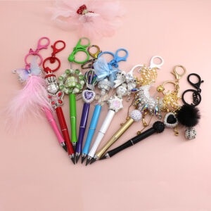 Wholesale Metal Keychain Pencil with Hidden Eraser for Students DIY Portable Bag Charm