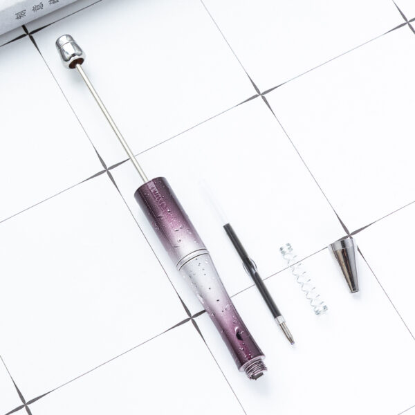 Wholesale DIY Starry Sky Beaded Pen with UV Electroplating, Gradient Design, Creative Stationery for Office or Gift