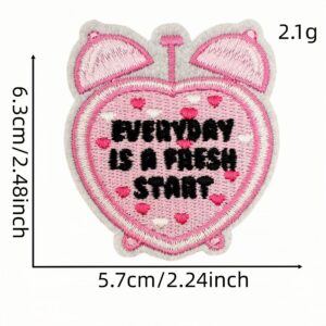 Pink english cloth sticker 9#