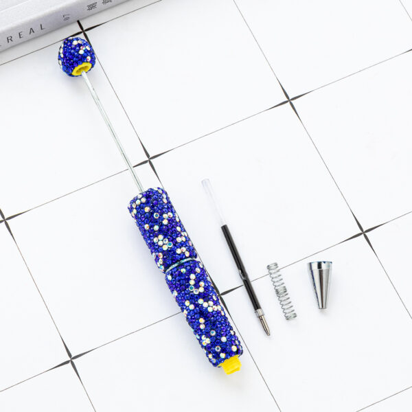 oly-834503fcd3ddc0950da50b22dd31705f Wholesale DIY Rhinestone Beaded Pen Multi Color Plastic Ballpoint for Gift Office