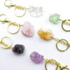 Wholesale Handmade Natural Crystal Keychain Pendant Irregular Raw Stone Bag Charm Accessory