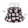Wholesale Casual Baseball Print Bucket Hat for Sun Protection Fashion Accessory