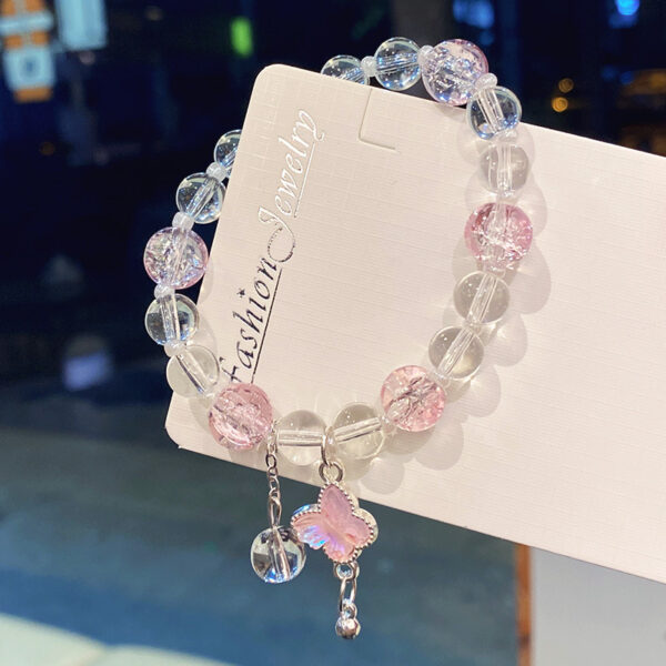 oly-836eccdb25d872cc05a8e18179097280 Wholesale Blue Ice Crystal Butterfly Bracelet Fashion Accessory for Everyday Wear