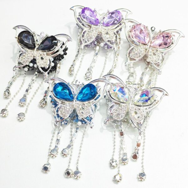oly-837a26dd456b37b0eeea2b218532943b Wholesale Pink Alloy Butterfly Tassel Beads DIY Phone Chain Accessory