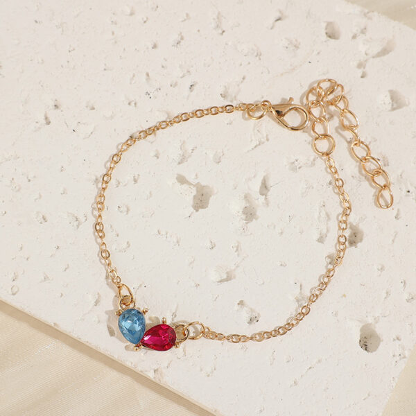 oly-837b8accae352c2a95f0e5837f580647 Wholesale Alloy Electroplated Drop Shape Multi-Color Bracelet for Women Boutique Resale